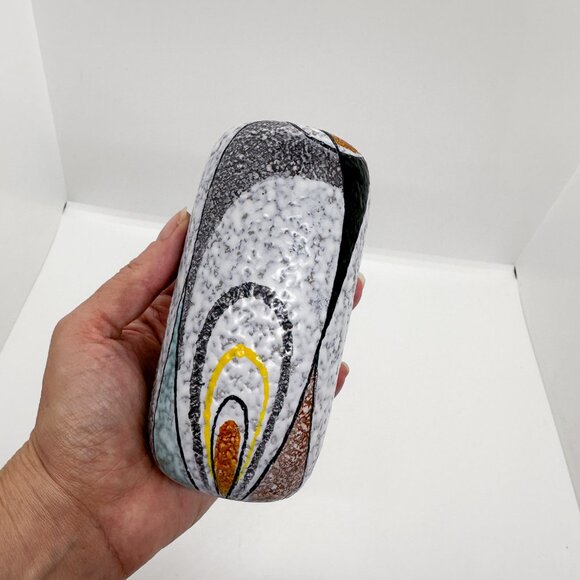 Vtg Flora Gouda Rumba Ceramic Vase Holland Dutch Pottery 50s 60s Atomic MCM - Picture 2 of 9